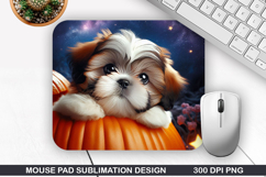 Halloween Dog Mouse Pad Sublimation, Halloween Mouse Pad PNG Product Image 1