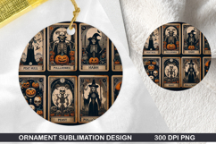 Halloween Stained Glass Ornament PNG, Digital Download File Product Image 1
