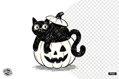 Halloween Black Cat Clipart Product Image 1