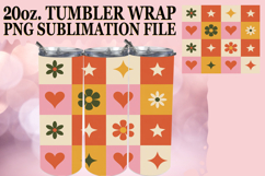 Sweet Sublimation 20oz tumbler wrap, Valentine's Pattern Product Image 1