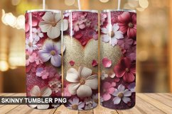 3D Valentine's Day Tumbler Design | Sublimation Wrap 20 Oz Product Image 1