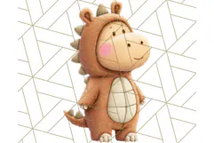 Dinosaur Costume Clipart, Cute Dinos in Halloween Outfits Product Image 4