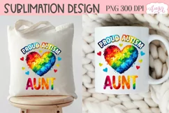 Autism Aunt PNG sublimation | Autism family support PNG Product Image 4