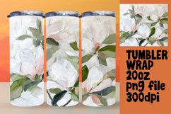 Radiant Floral Symphony 20oz Tumbler Sublimation Wrap Product Image 1