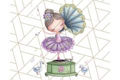Ballerina Clipart PNG, Cute Ballet Girl Illustration Art Product Image 4