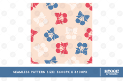 America 4th July Coquette Cherry Bow Seamless Pattern Bundle Product Image 9