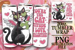 SWEET MOMENTS 20oz TUMBLER WRAP, Valentines Cat Product Image 1