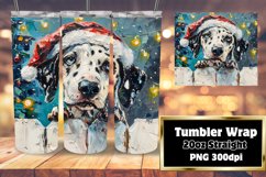 Peeking Dog Christmas Tumbler Wrap Winter Holiday 20oz Product Image 1