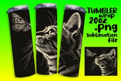 Feline Fantasia: Sublimation Tumblers for Cat Enthusiasts Product Image 1