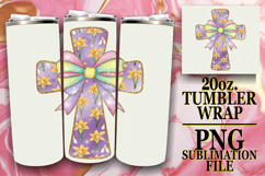 Bright Days 20oz tumbler wrap, Flower Cross Product Image 1