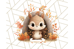 Woodland Autumn Critters PNG Clipart, Cute Fall Animals Product Image 4