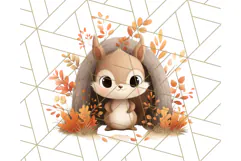 Woodland Autumn Critters PNG Clipart, Cute Fall Animals Product Image 4