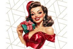 Vintage Glamorous Christmas Party Clipart PNG, Holiday Png Product Image 4