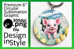 Bright Round Design for Keychains , Animals In Wall Product Image 1