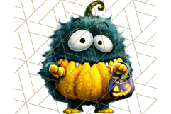 Monster Kids Clipart PNG, Cute Halloween Costume Art Product Image 4