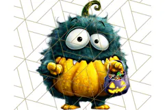 Monster Kids Clipart PNG, Cute Halloween Costume Art Product Image 4
