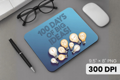 100 days of school Mouse Pad, Teacher PNG Sublimation Design Product Image 1