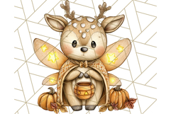 Halloween Fairy Animal Clipart PNG, Cute Spooky Creatures Product Image 4