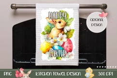 Cute Easter Towel Print, Cartoon Easter Eggs Towel Design Product Image 1