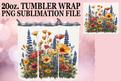 Colorful Springtime Floral Tumbler Wrap Product Image 1