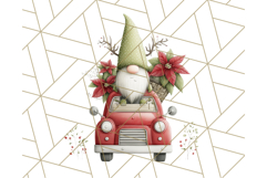 Vintage Truck Christmas Gnomes Clipart PNG, Cute Gnome Png Product Image 4
