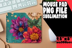BrighBright Flower Mouse Pad Patterns PNG Product Image 1