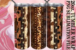 Colorful 3D Leopard and Flower Tumbler Wrap Designs Product Image 1