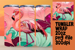 STUNNING 20oz Tumbler Design for Gifts , Flamingo Product Image 1