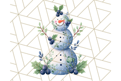 Patterned Snowman Silhouette PNG Clipart Product Image 4