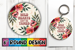 Radiant Circle Keychain Magic PNG, Flower Quote Product Image 1