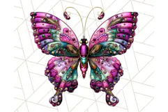 Metallic Butterfly Clipart PNG Clipart, Vibrant Butterfly Product Image 4