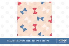 American 4th of July Patriotic Coquette Bow Seamless Pattern Product Image 2