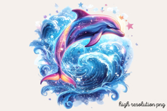 Bioluminescent Sea Animal Clipart PNG Product Image 1