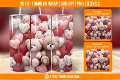 3D Bear In Snow Tumbler Wrap Designs Product Image 27