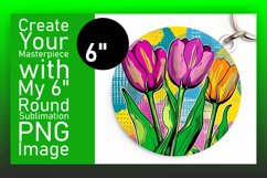 Bold Floral Pattern Sublimation Circle/Round Design Product Image 1