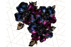 Gothic Floral PNG, Dark Aesthetic Flowers Clipart Print Product Image 4