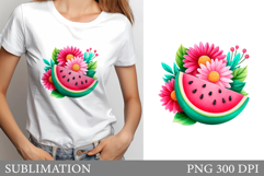 Watermelon Sublimation. Watermelon T-Shirt Design Product Image 1
