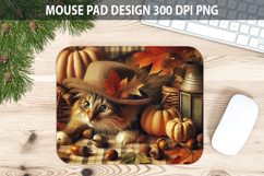 Cat Mouse pad Sublimation - Thanksgiving PNG Design Product Image 1