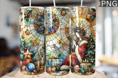Watercolor Christmas Tumbler Wrap - High Quality 300 Dpi Product Image 1