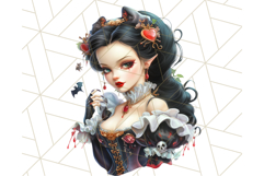 Dark Enchanted Princesses, Gothic Fairy Tale Clipart PNG Product Image 4