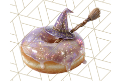 Realistic Halloween Donut Clipart PNG, Spooky Cute Sweets Product Image 4