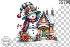 Christmas Snowman Sublimation - Clipart PNG Design Product Image 1