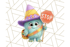 Halloween Costume Parade Clipart PNG with Monsters Clip Art Product Image 4