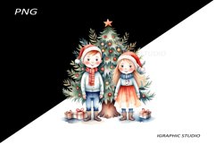 Winter Png, Christmas Kids Clipart, Folk Christmas Png Product Image 1