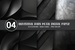 Industrial Dark Metal Digital Paper Product Image 1