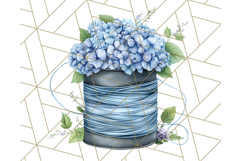 Floral Sewing Clipart PNG Vintage Sewing Elements Needlework Product Image 4