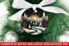 Christmas Round Ornament PNG | Santa | Sublimation | PNG Product Image 1