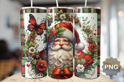 Christmas Santa Tumbler Sublimation - 20 Oz Skinny Tumbler Product Image 1