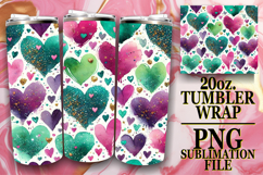 Joyful Whispers 20oz tumbler wrap, Heart Product Image 1