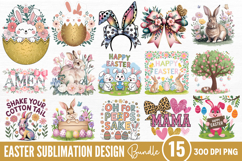 Easter Sublimation Design Bundle PNG Product Image 1